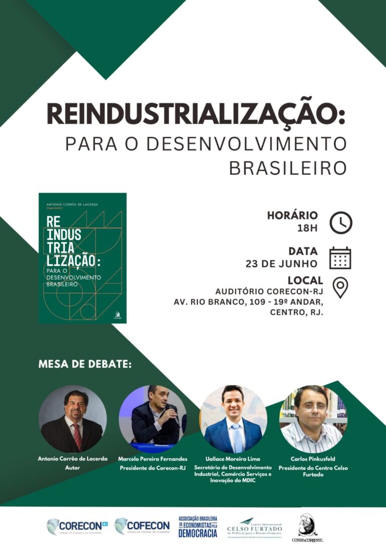 Lançamento do livro “Reindustrialização: para o desenvolvimento brasileiro”